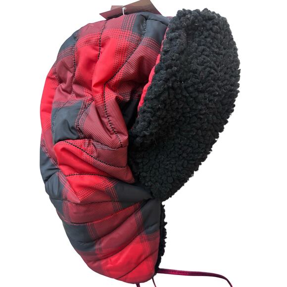 Old Navy Adult Large Quilted Trapper Hat Faux Fur Go Warm New! - Picture 7 of 7